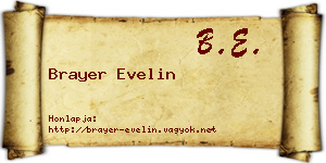 Brayer Evelin névjegykártya